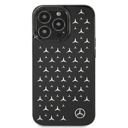 Mercedes MEHCP13LESPBK iPhone 13 Pro / 13 6,1" czarny/black hardcase Silver Stars Pattern_2