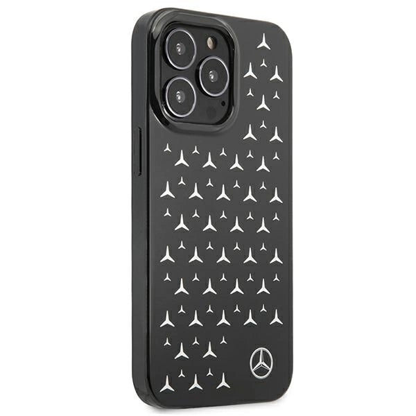 Mercedes MEHCP13LESPBK iPhone 13 Pro / 13 6,1" czarny/black hardcase Silver Stars Pattern_3