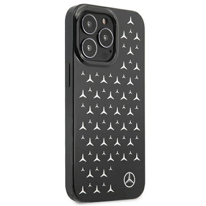 Mercedes MEHCP13LESPBK iPhone 13 Pro / 13 6,1" czarny/black hardcase Silver Stars Pattern_3