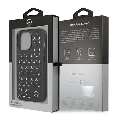 Mercedes MEHCP13LESPBK iPhone 13 Pro / 13 6,1" czarny/black hardcase Silver Stars Pattern_7