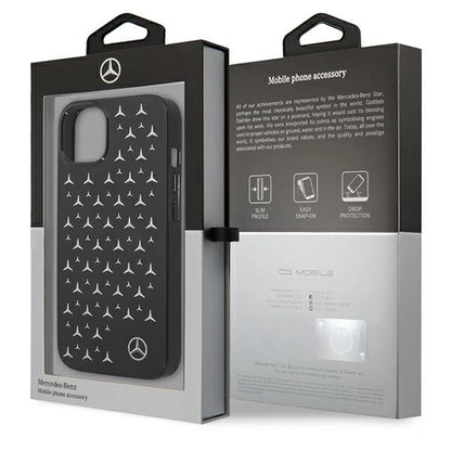 Mercedes MEHCP13SESPBK iPhone 13 mini 5,4" czarny/black hardcase Silver Stars Pattern_7