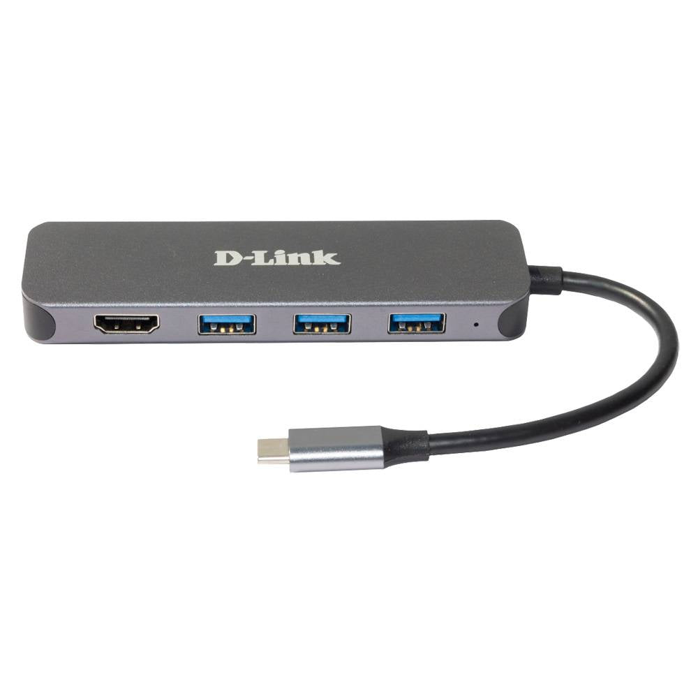 Hub D-Link DUB-2333 6-in-1 USB-C com HDMI + Power Delivery (60W)