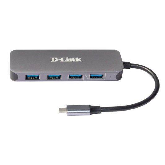Hub D-Link DUB-2340 USB-C para 4 Portas USB 3.0 + Power Delivery (100W)