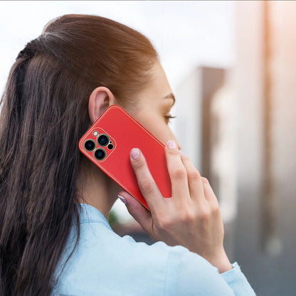 Dux Ducis Yolo elegant case made of soft TPU and PU leather for iPhone 13 Pro red_10