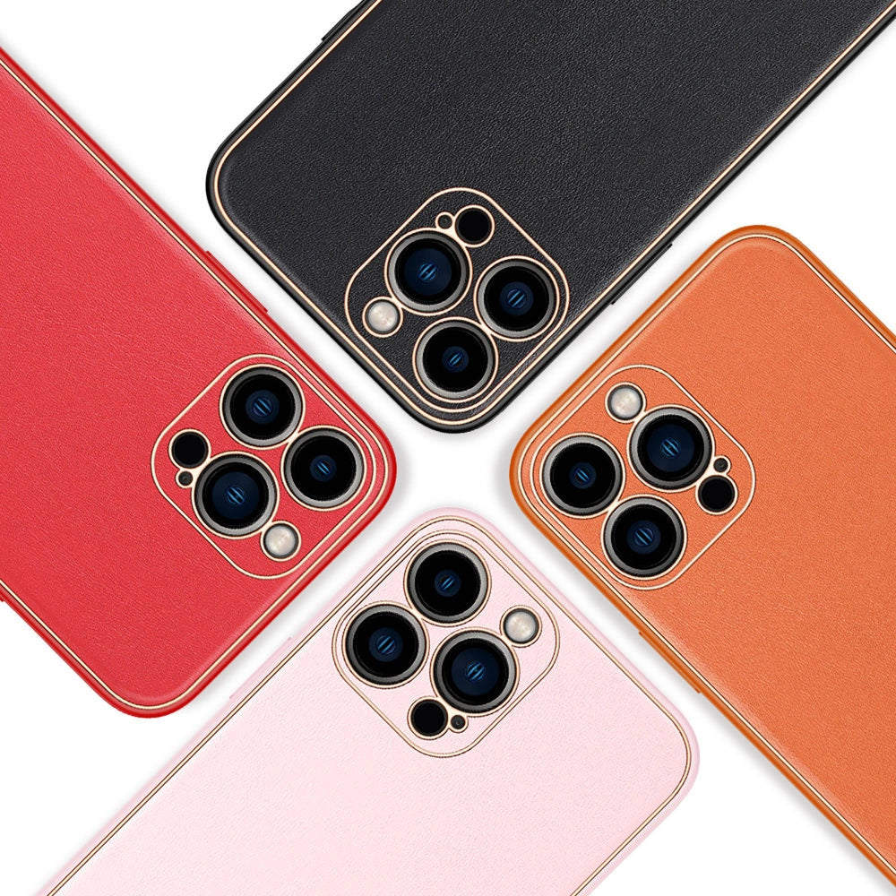 Dux Ducis Yolo elegant case made of soft TPU and PU leather for iPhone 13 Pro red_11