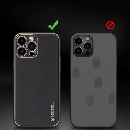 Dux Ducis Yolo elegant case made of soft TPU and PU leather for iPhone 13 Pro red_14