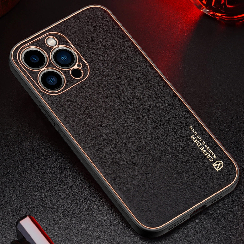 Dux Ducis Yolo elegant case made of soft TPU and PU leather for iPhone 13 Pro red_16