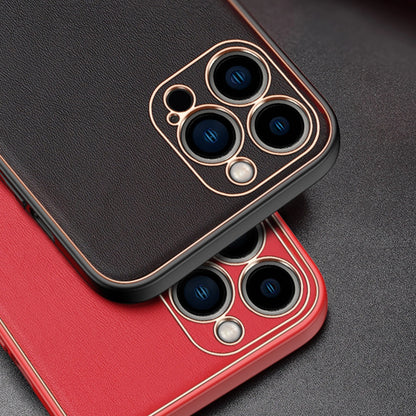 Dux Ducis Yolo elegant case made of soft TPU and PU leather for iPhone 13 Pro red_19