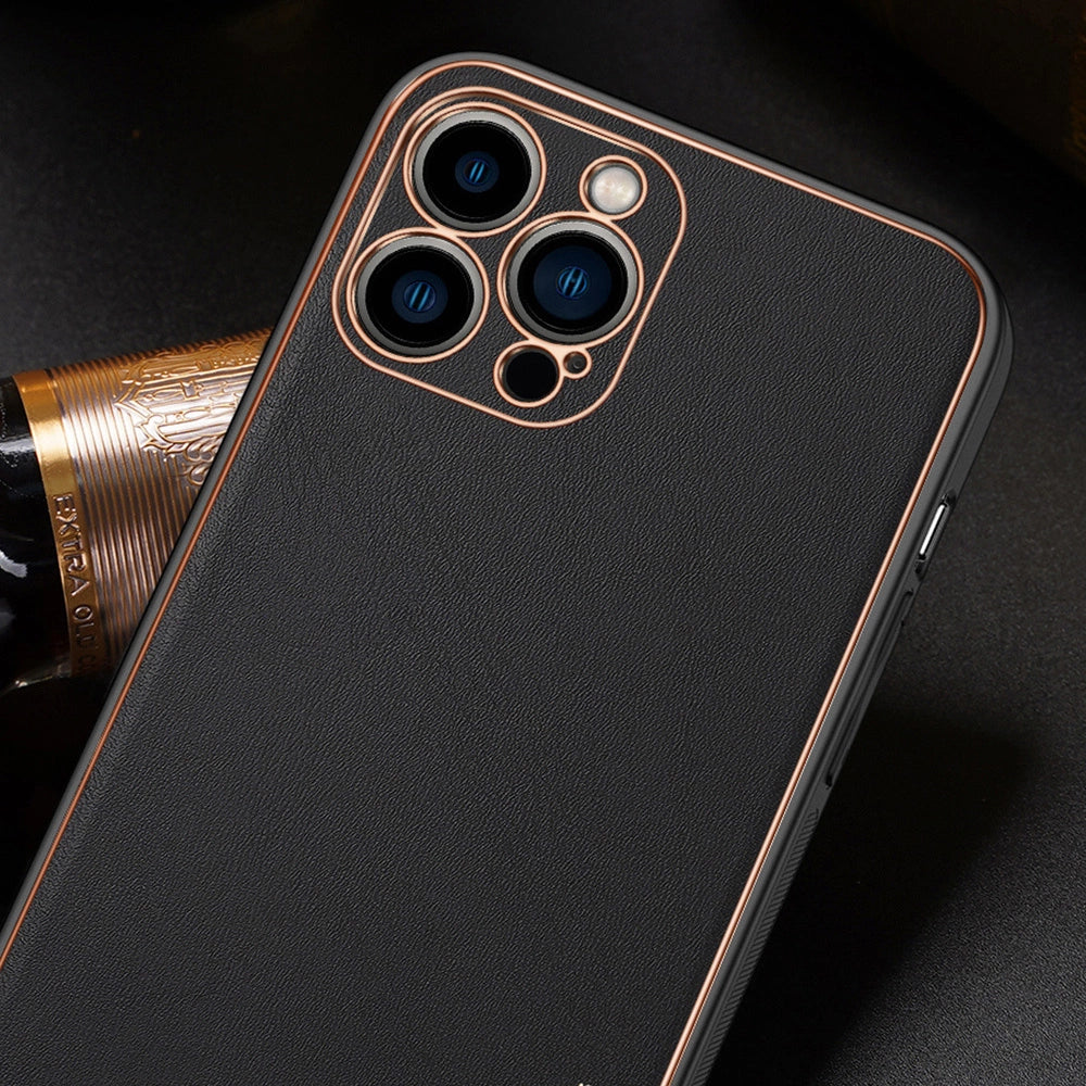 Dux Ducis Yolo elegant case made of soft TPU and PU leather for iPhone 13 Pro red_23