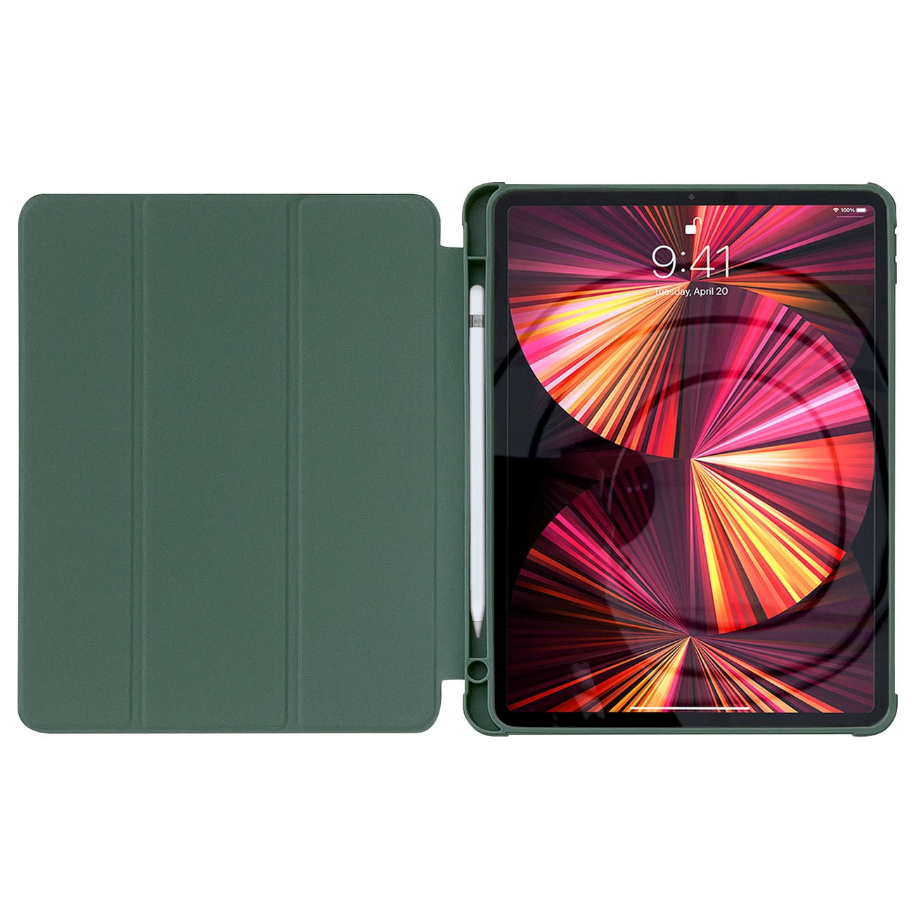 Stand Tablet Case Smart Cover case for iPad mini 2021 with stand function green_2