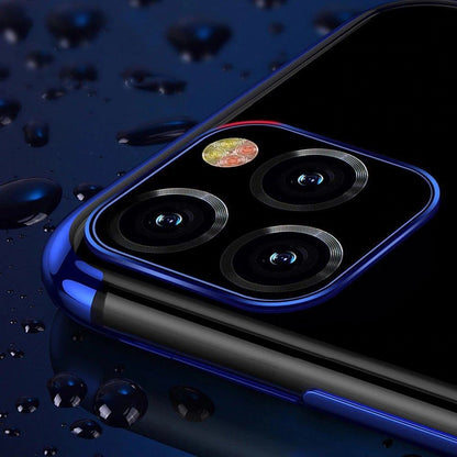 Clear Color Case Gel TPU Electroplating frame Cover for iPhone 13 Pro black_2