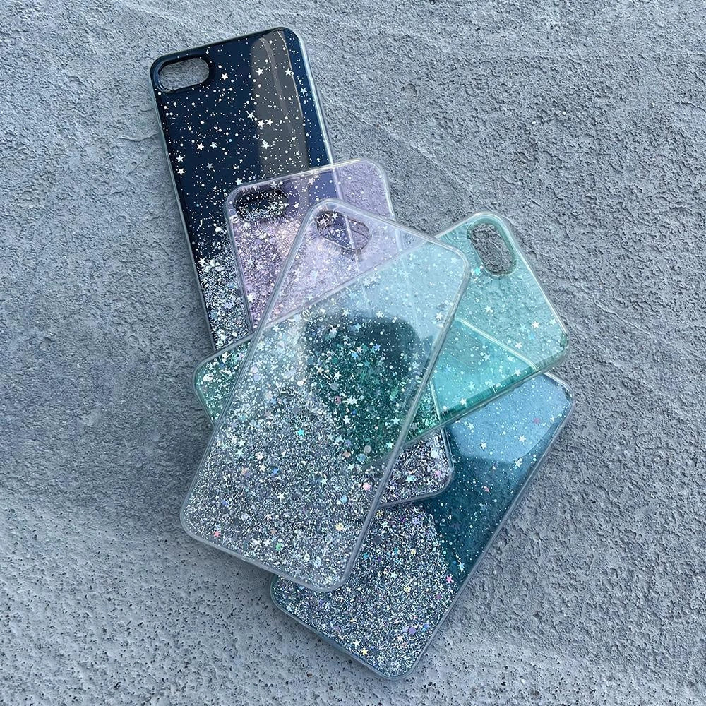 Star Glitter Shining Cover for iPhone 13 Pro black_1