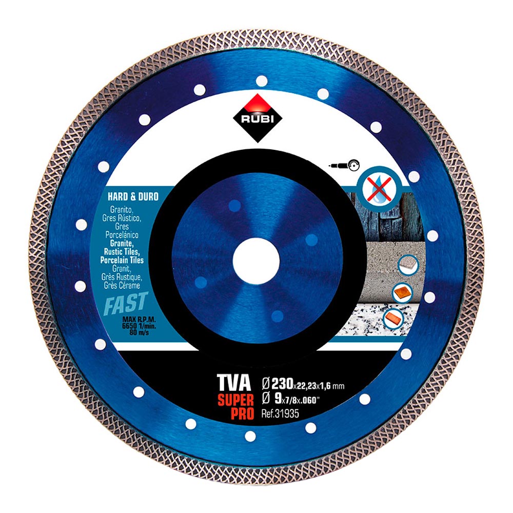 Disco de diamante tva Ã¸230mm superpro r31935 rubi_0