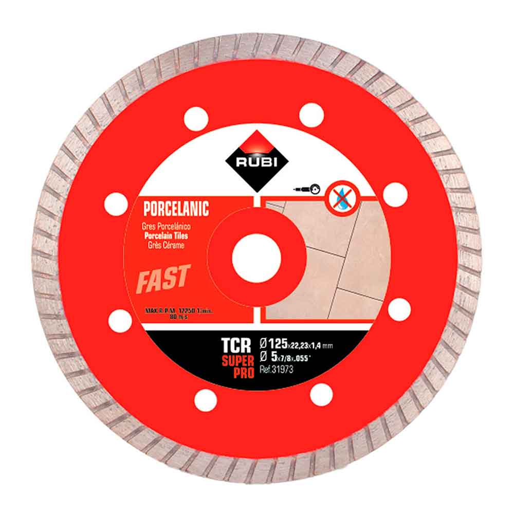 Disco de diamante tcr Ã¸125mm superpro r31973 rubi_0
