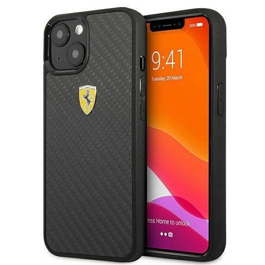 Ferrari FEHCP13SFCABK iPhone 13 mini 5.4&quot; black/black hardcase On Track Real Carbon_0