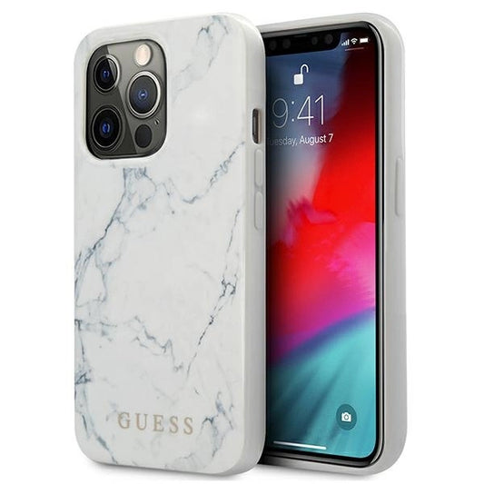 Guess Marble Case for iPhone 13 Pro / 13 - White_0
