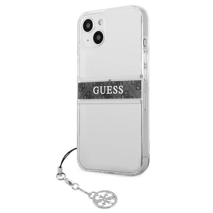 Guess GUHCP13SKB4GGR iPhone 13 mini 5.4&quot; Transparent hardcase 4G Gray Strap Charm_1