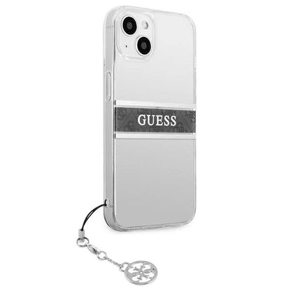 Guess GUHCP13SKB4GGR iPhone 13 mini 5.4&quot; Transparent hardcase 4G Gray Strap Charm_3