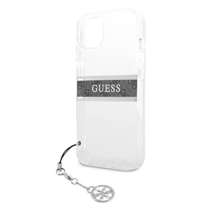 Guess GUHCP13SKB4GGR iPhone 13 mini 5.4&quot; Transparent hardcase 4G Gray Strap Charm_5