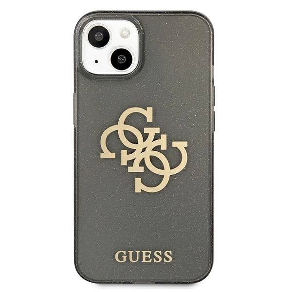 Guess GUHCP13SPCUGL4GBK iPhone 13 mini 5.4" black/black hard case Glitter 4G Big Logo_2