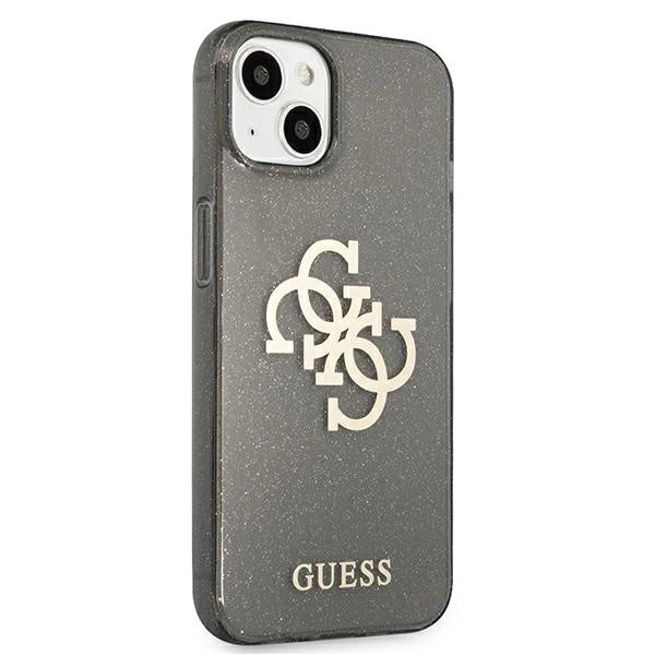 Guess GUHCP13SPCUGL4GBK iPhone 13 mini 5.4" black/black hard case Glitter 4G Big Logo_3