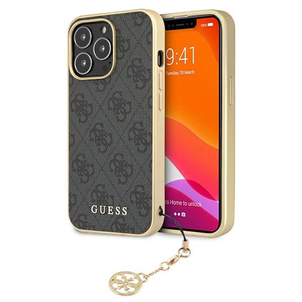 Guess GUHCP13XGF4GGR iPhone 13 Pro Max 6.7" grey/grey hardcase 4G Charms Collection_0