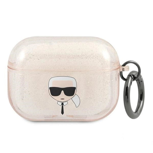 Karl Lagerfeld KLAPUKHGD AirPods Pro cover złoty/gold Glitter Karl`s Head_0