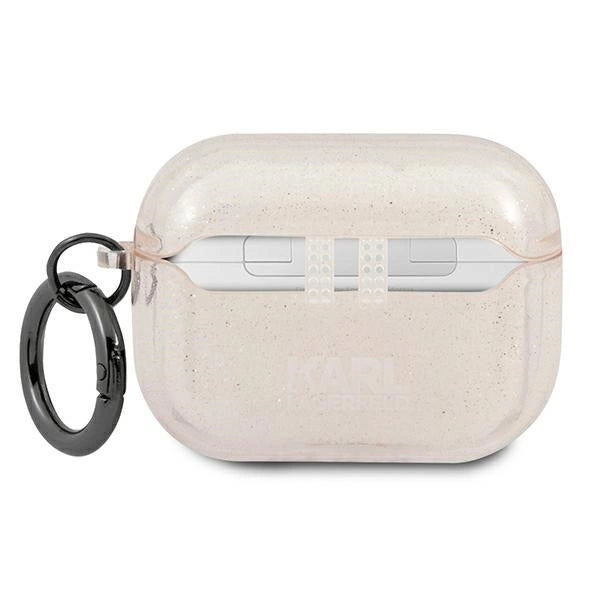 Karl Lagerfeld KLAPUKHGD AirPods Pro cover złoty/gold Glitter Karl`s Head_1