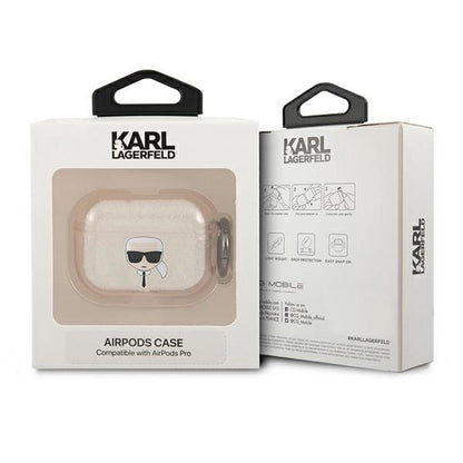 Karl Lagerfeld KLAPUKHGD AirPods Pro cover złoty/gold Glitter Karl`s Head_2