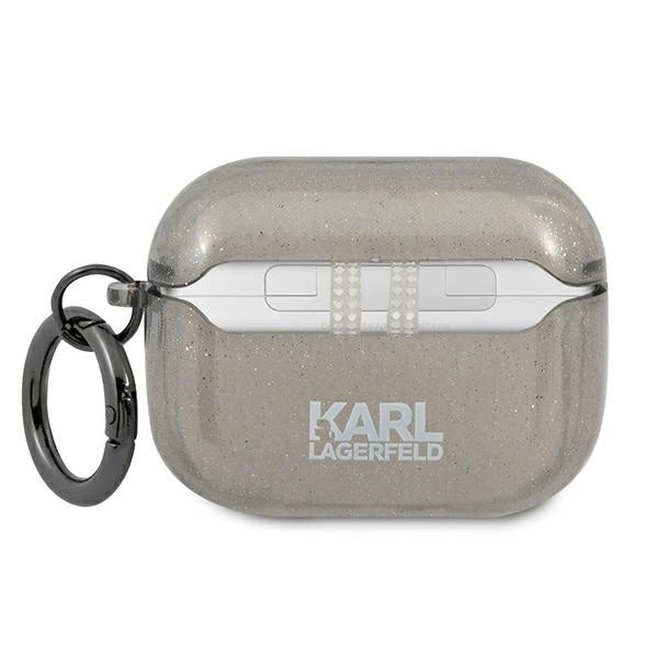 Karl Lagerfeld KLAPUKHGK AirPods Pro cover czarny/black Glitter Karl`s Head_1