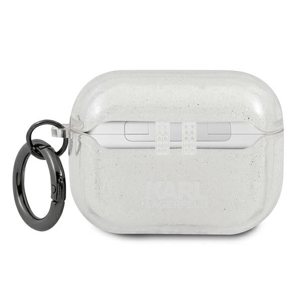 Karl Lagerfeld KLAPUKHGS AirPods Pro cover srebrny/silver Glitter Karl`s Head_1