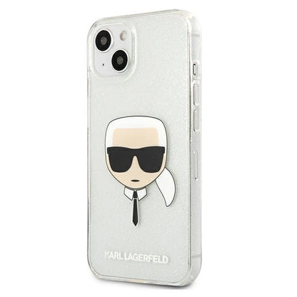 Karl Lagerfeld KLHCP13SKHTUGLS iPhone 13 mini 5,4" srebrny/silver hardcase Glitter Karl`s Head_1