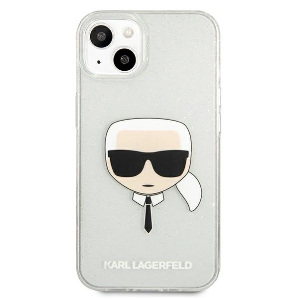 Karl Lagerfeld KLHCP13SKHTUGLS iPhone 13 mini 5,4" srebrny/silver hardcase Glitter Karl`s Head_2