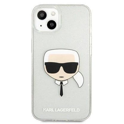 Karl Lagerfeld KLHCP13SKHTUGLS iPhone 13 mini 5,4" srebrny/silver hardcase Glitter Karl`s Head_2