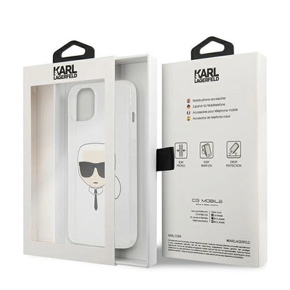 Karl Lagerfeld KLHCP13SKHTUGLS iPhone 13 mini 5,4" srebrny/silver hardcase Glitter Karl`s Head_7