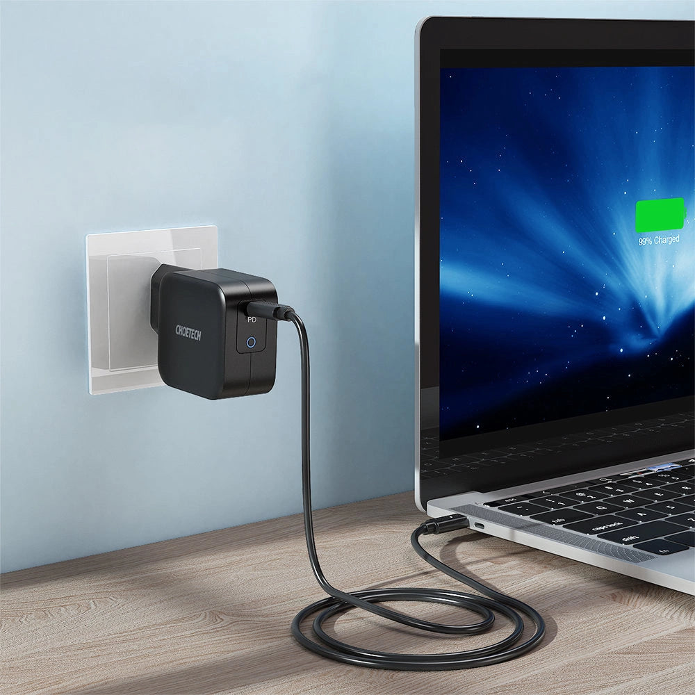 Choetech GaN USB Type C wall charger 61W Power Delivery black (Q6006)_2