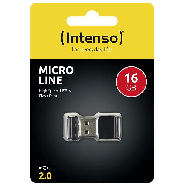 INTENSO Micro Line 16GB USB Stick 2.0 / Cor: Preto_0