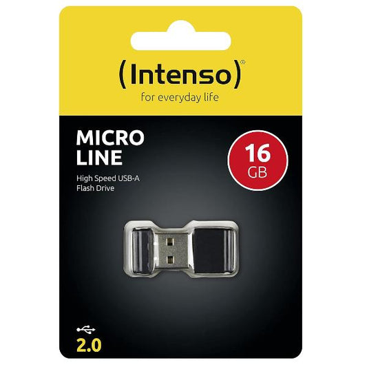 INTENSO Micro Line 16GB USB Stick 2.0 / Cor: Preto_0