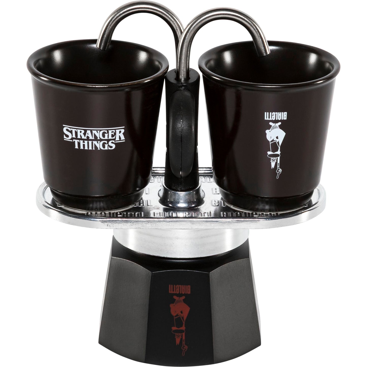 Cafeteira Bialetti x Stranger Things c/ 2 Copos 90ml Que Mudam de Cor