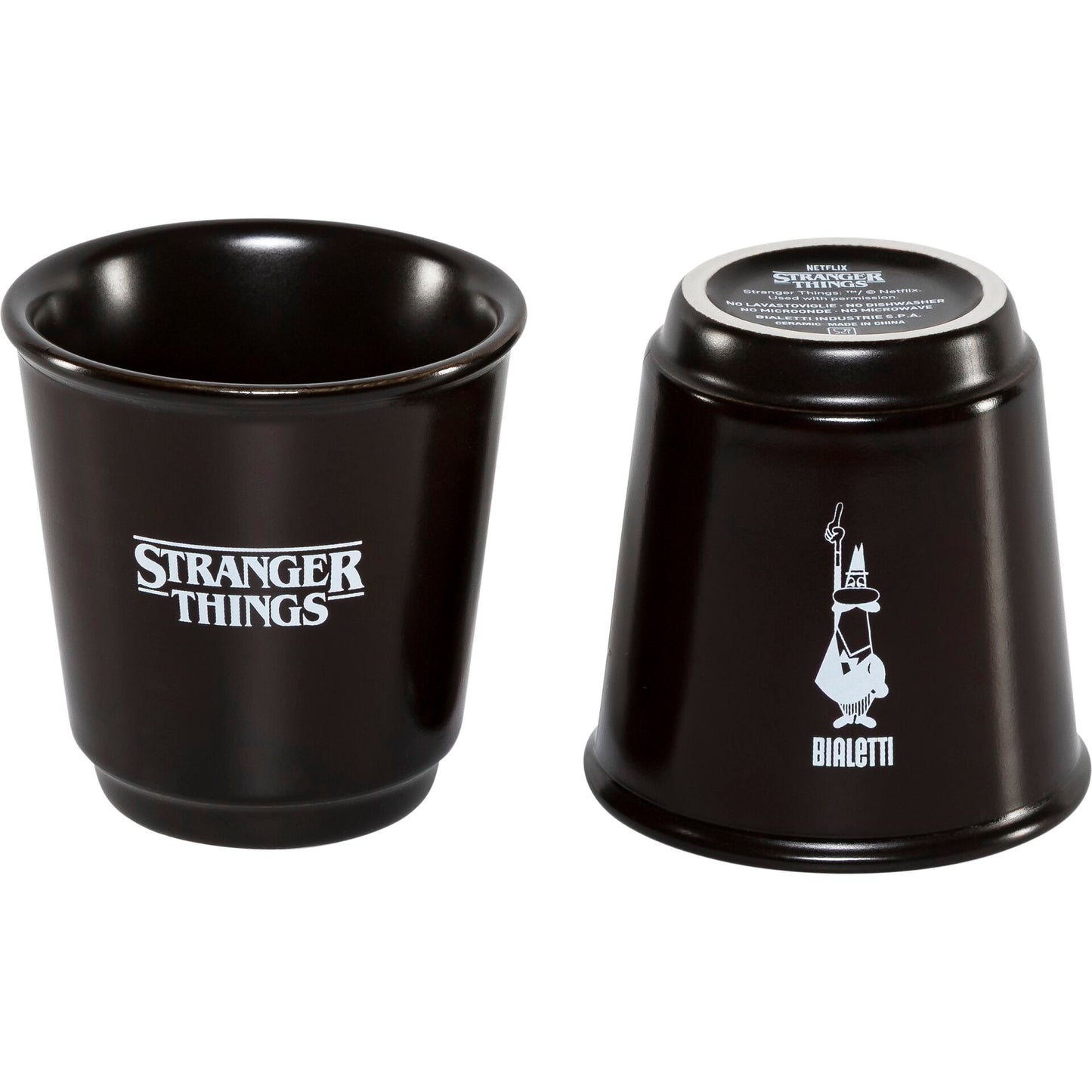 Cafeteira Bialetti x Stranger Things c/ 2 Copos 90ml Que Mudam de Cor