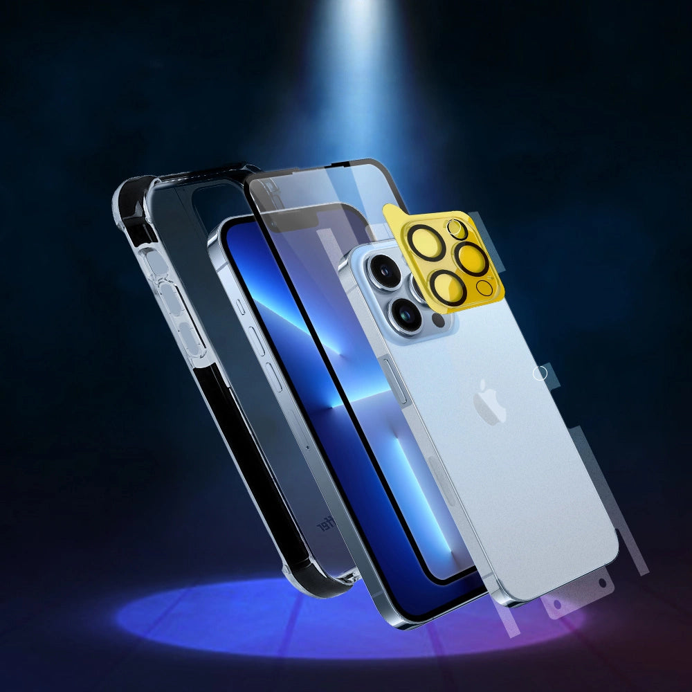 Bestsuit 6in1 set for iPhone 13 mini case / tempered glass flexi / back housing protector film / camera lens tempered glass / cloths / aplicator (D30 Buffer)_5