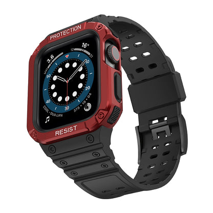 Protect Strap Band for Apple Watch 38/40/41mm Armored Case Strap - Black, Red_1