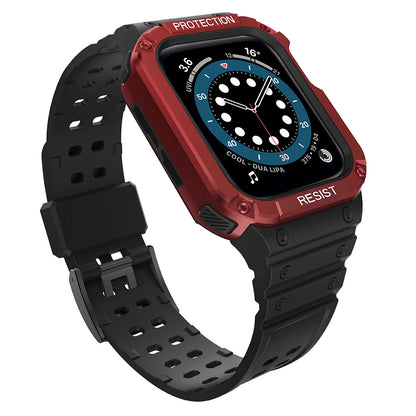Protect Strap Band for Apple Watch 38/40/41mm Armored Case Strap - Black, Red_0