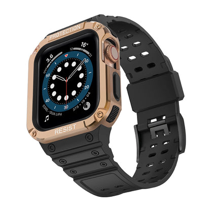 Protect Strap Band for Apple Watch 38/40/41mm Armored Case Strap - Black, Rose Gold_1