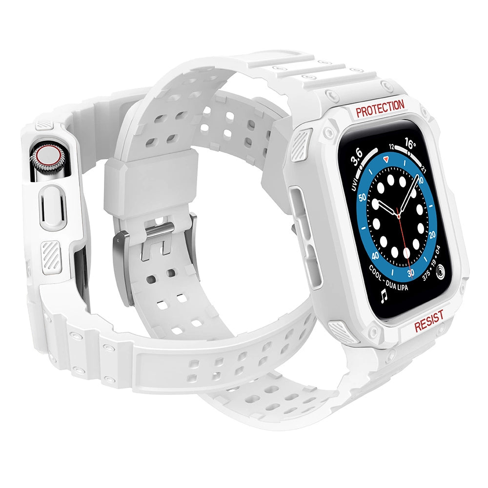 Protect Strap Band for Apple Watch 38/40/41mm Armored Case Strap - White_2