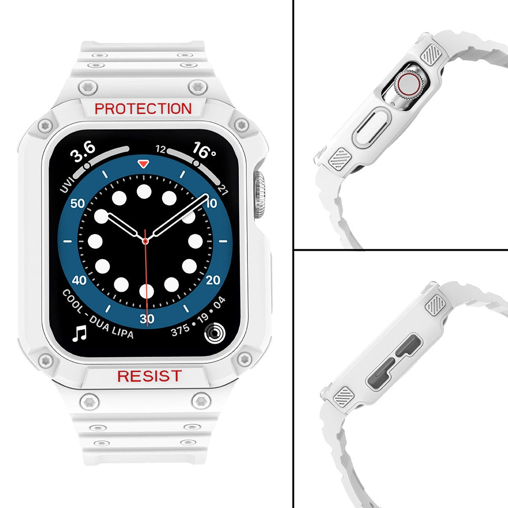 Protect Strap Band for Apple Watch 38/40/41mm Armored Case Strap - White_3