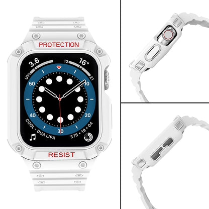 Protect Strap Band for Apple Watch 38/40/41mm Armored Case Strap - White_3