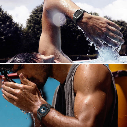Protect Strap Band for Apple Watch 38/40/41mm Armored Case Strap - Blue_6