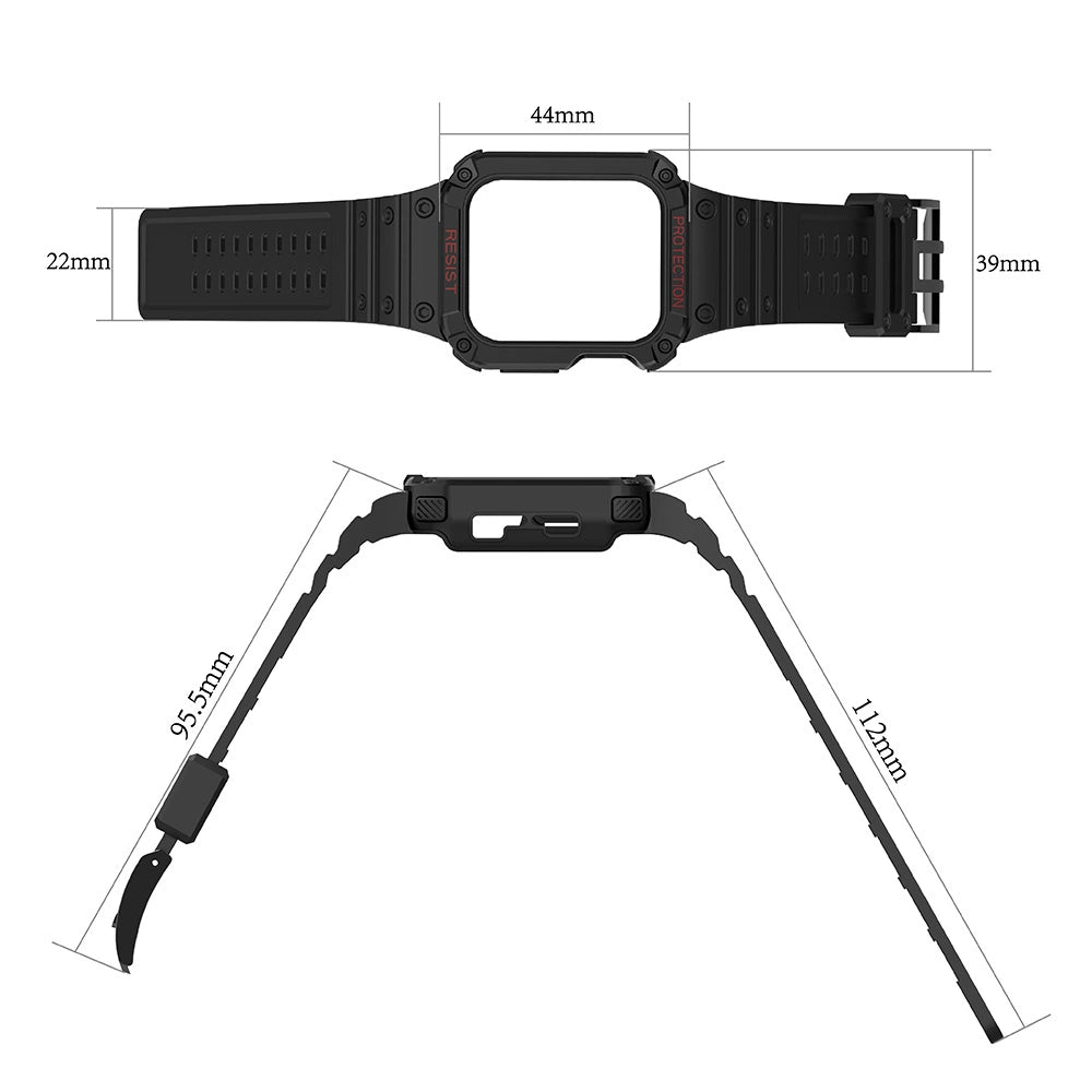 Protect Strap Band for Apple Watch 38/40/41mm Armored Case Strap - Blue_4