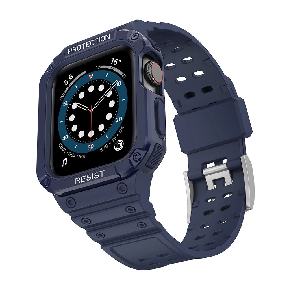 Protect Strap Band for Apple Watch 38/40/41mm Armored Case Strap - Blue_1